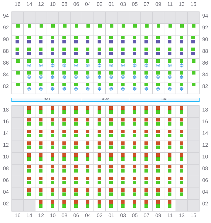 Bay 035 view and slots of EVER UNITY