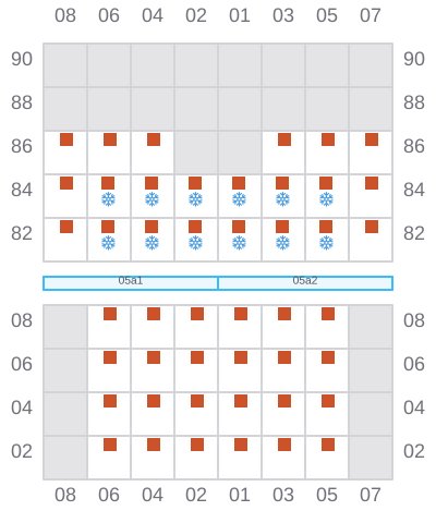 Bay 007 view and slots of BIEN DONG STAR