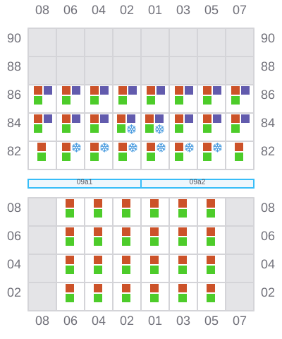 Bay 009 view and slots of BIEN DONG STAR