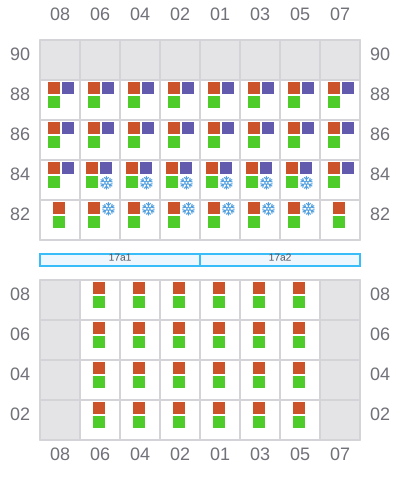 Bay 017 view and slots of BIEN DONG STAR