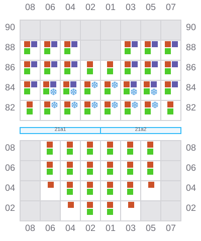 Bay 021 view and slots of BIEN DONG STAR