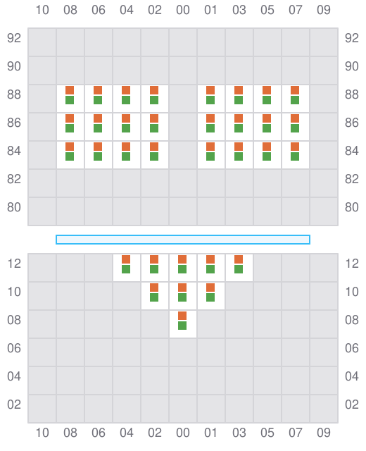 Bay 001 view and slots of PFL MATAI