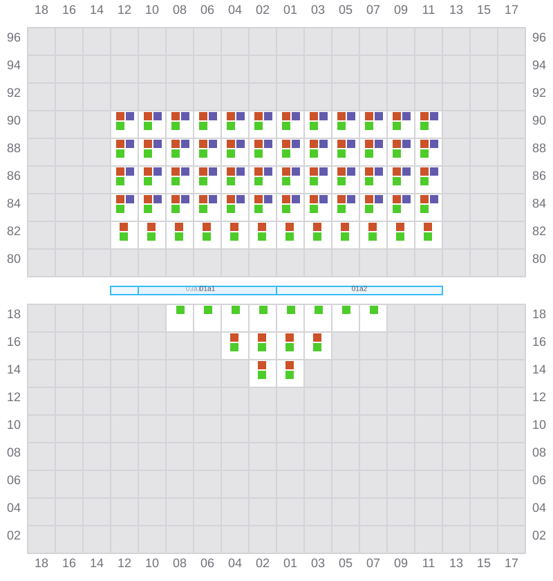 Bay 001 view and slots of TIRUA