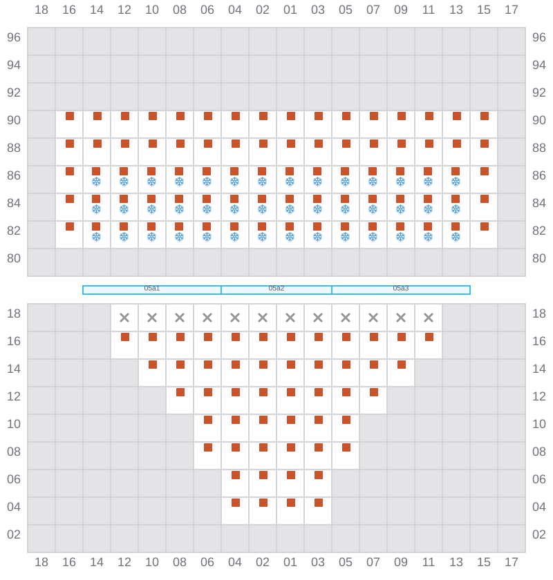Bay 007 view and slots of TIRUA