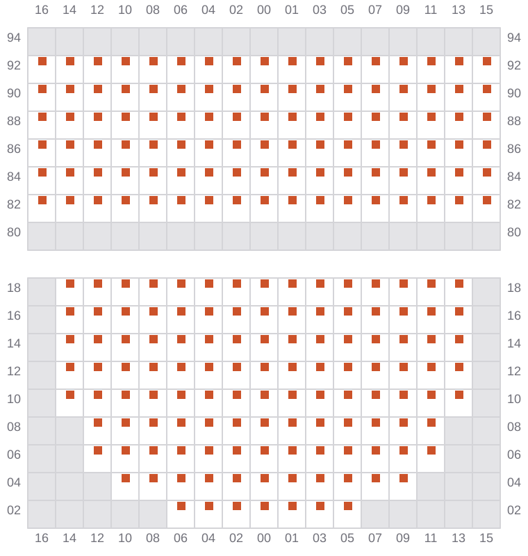 Bay 021 view and slots of CONTI CORTESIA