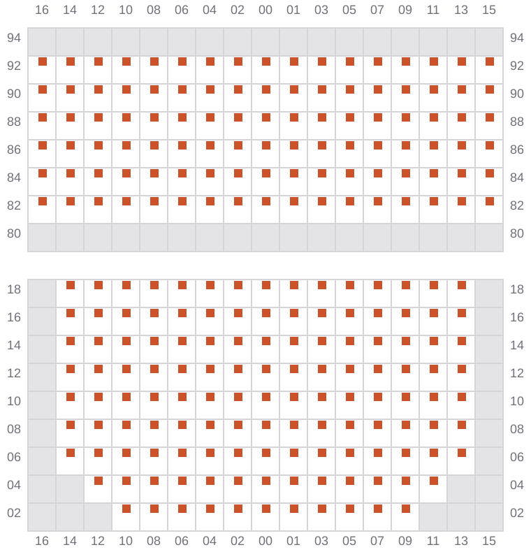 Bay 029 view and slots of CONTI CORTESIA