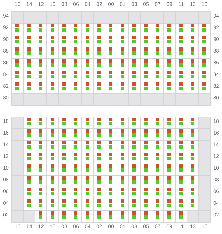 Bay 035 view and slots of CONTI CORTESIA
