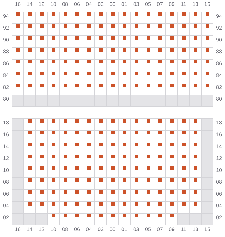 Bay 057 view and slots of CONTI CORTESIA