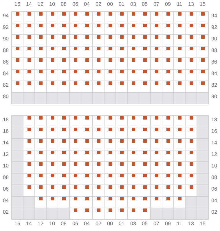 Bay 061 view and slots of CONTI CORTESIA