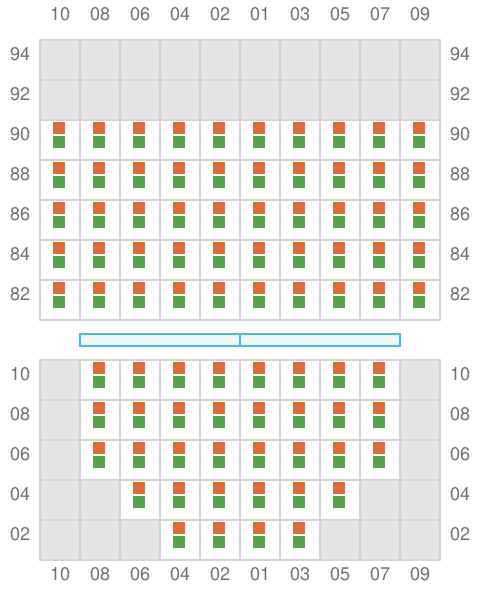 Bay 009 view and slots of CAPT.KATTELMANN