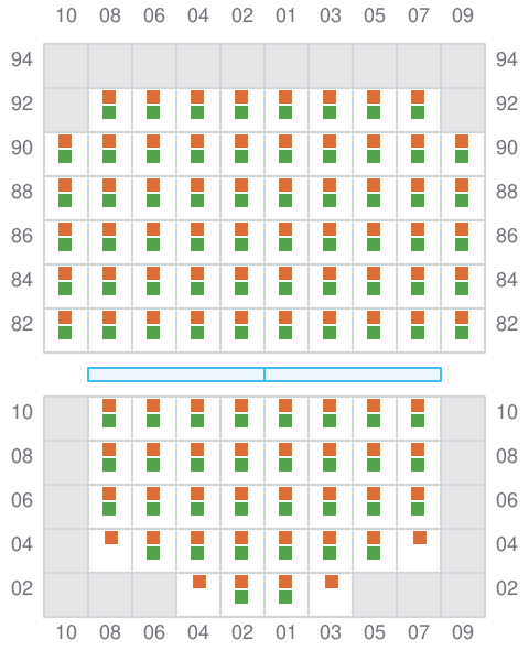 Bay 029 view and slots of CAPT.KATTELMANN