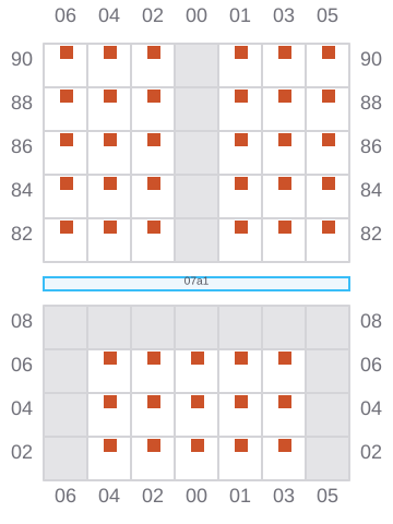 Bay 009 view and slots of GENERAL EVANGELISTA