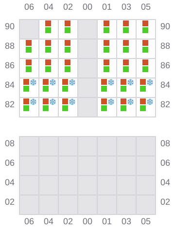 Bay 025 view and slots of GENERAL EVANGELISTA