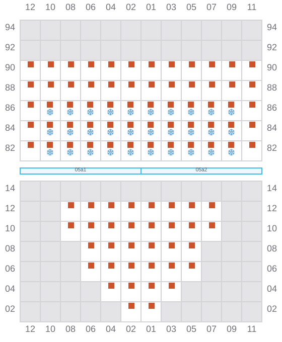 Bay 007 view and slots of AS CONSTANTINA