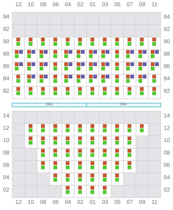 Bay 009 view and slots of AS CONSTANTINA