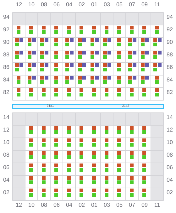 Bay 021 view and slots of AS CONSTANTINA