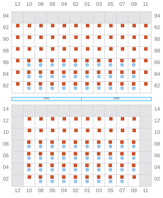 Bay 031 view and slots of AS CONSTANTINA