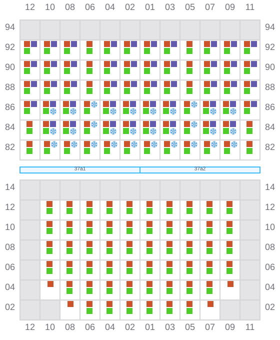 Bay 037 view and slots of AS CONSTANTINA