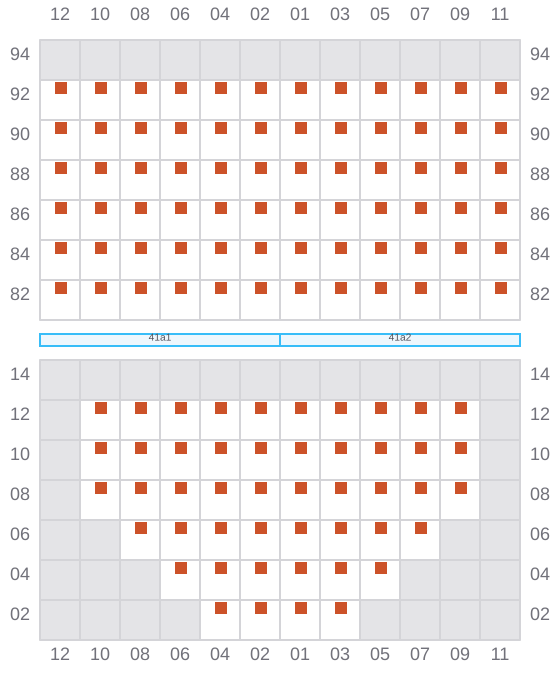 Bay 043 view and slots of AS CONSTANTINA