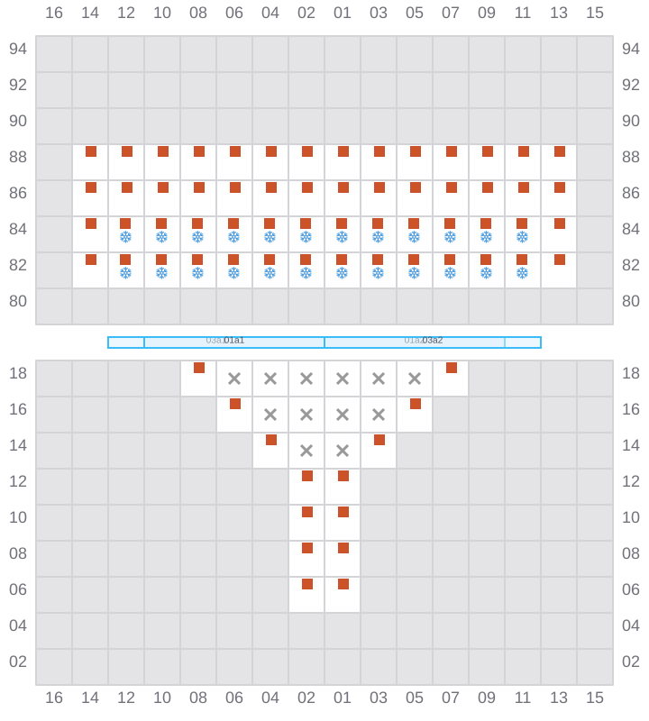 Bay 003 view and slots of COSCO SINGAPORE