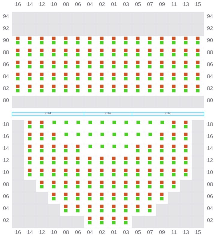 Bay 021 view and slots of COSCO SINGAPORE