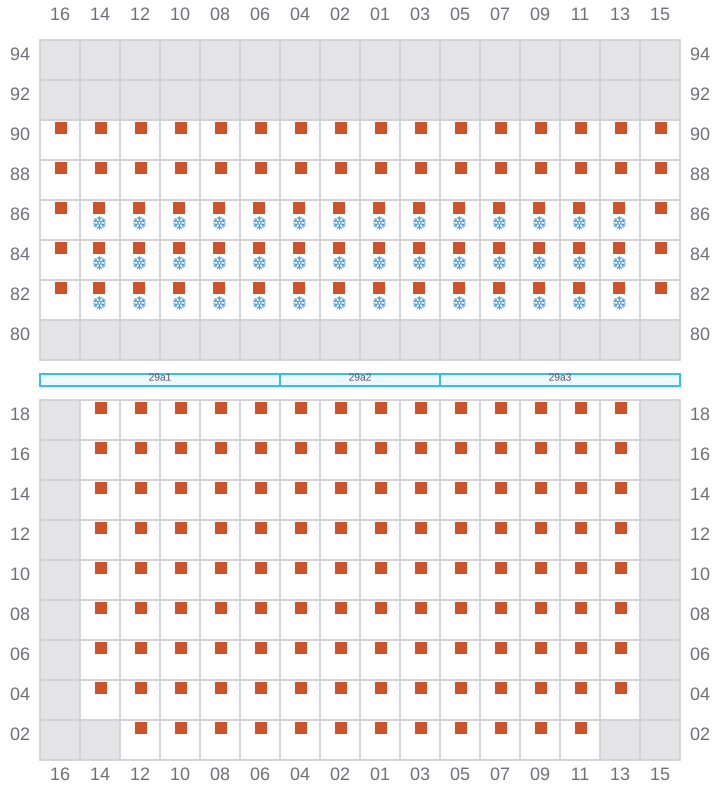 Bay 031 view and slots of COSCO SINGAPORE