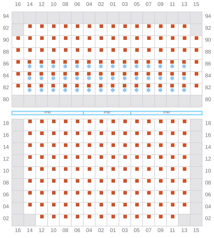 Bay 039 view and slots of COSCO SINGAPORE