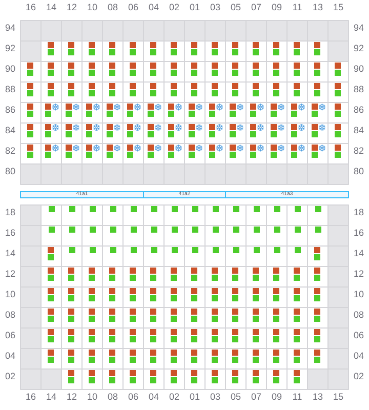 Bay 041 view and slots of COSCO SINGAPORE