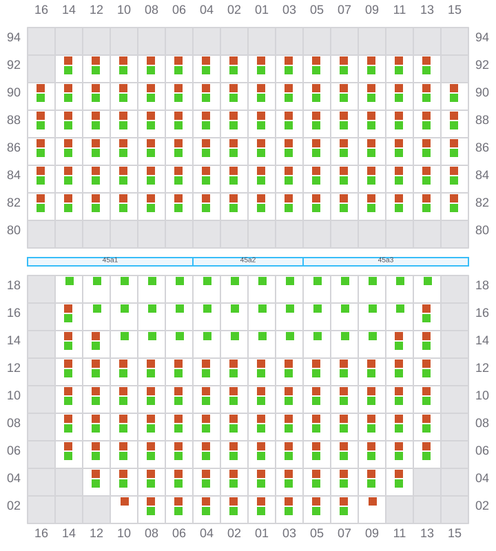 Bay 045 view and slots of COSCO SINGAPORE