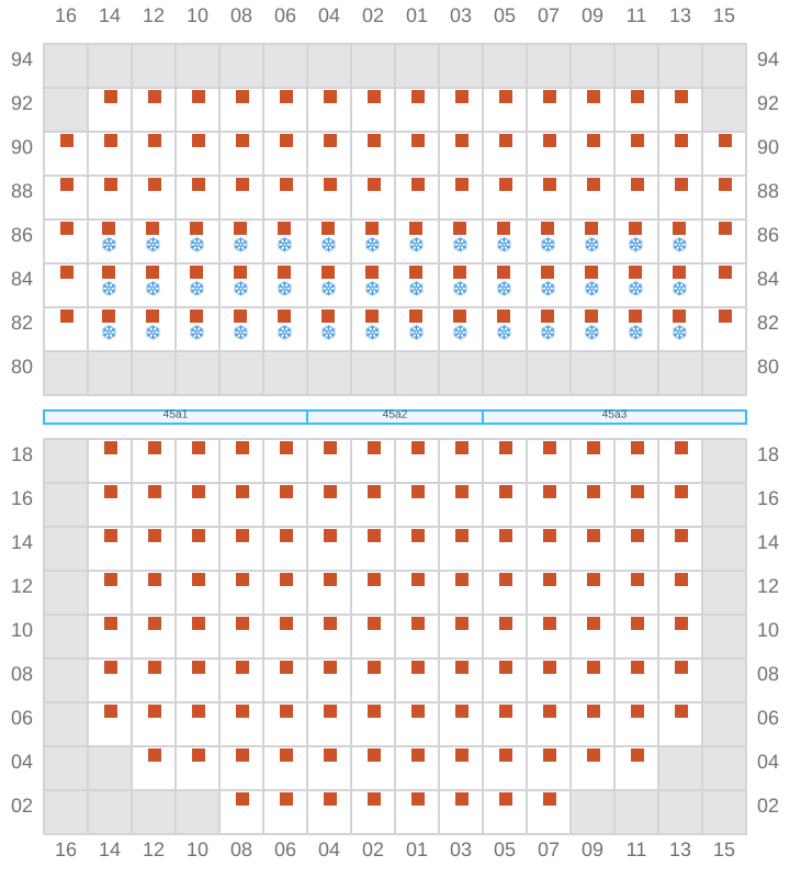 Bay 047 view and slots of COSCO SINGAPORE