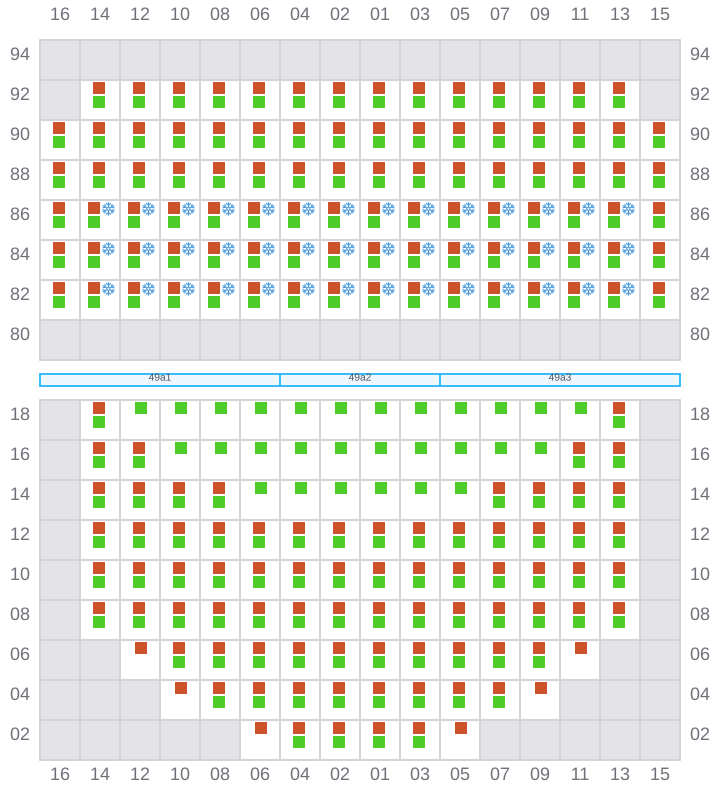 Bay 049 view and slots of COSCO SINGAPORE