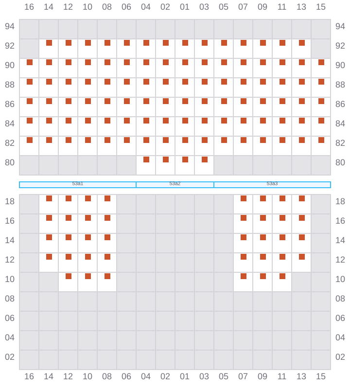 Bay 053 view and slots of COSCO SINGAPORE