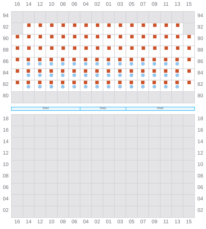 Bay 057 view and slots of COSCO SINGAPORE