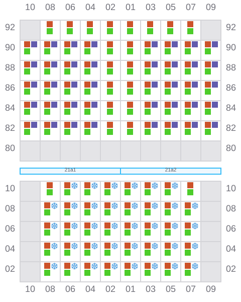 Bay 021 view and slots of FOUMA