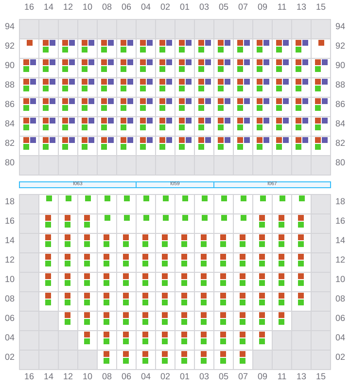 Bay 021 view and slots of GSL VIOLETTA