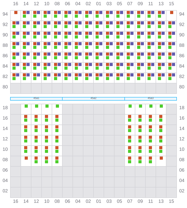 Bay 045 view and slots of GSL VIOLETTA