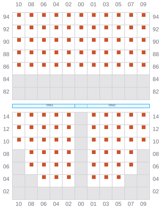 Bay 009 view and slots of JT GLORY