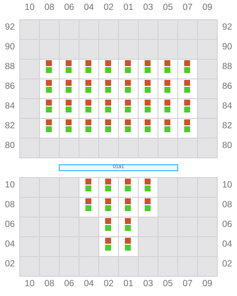 Bay 001 view and slots of AS FABRIZIA