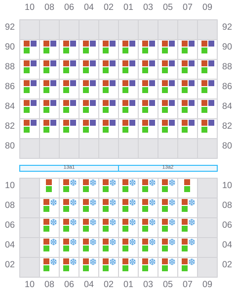 Bay 013 view and slots of AS FABRIZIA
