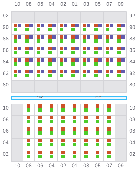 Bay 017 view and slots of AS FABRIZIA