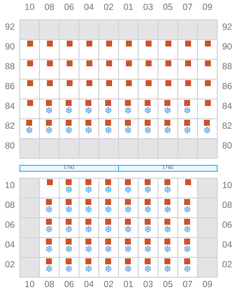 Bay 019 view and slots of AS FABRIZIA