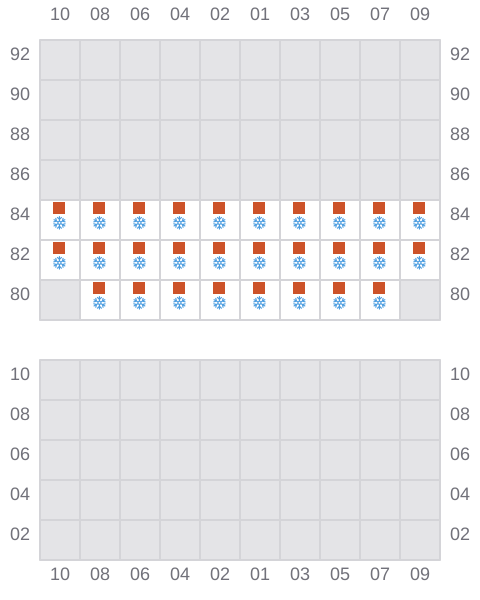 Bay 031 view and slots of AS FABRIZIA