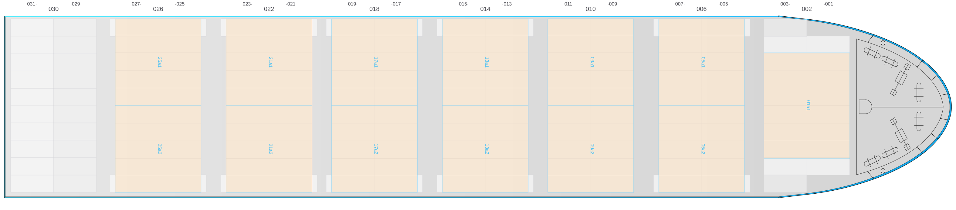 Deck view of AS FABRIZIA