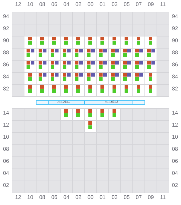 Bay 001 view and slots of DEBUSSY