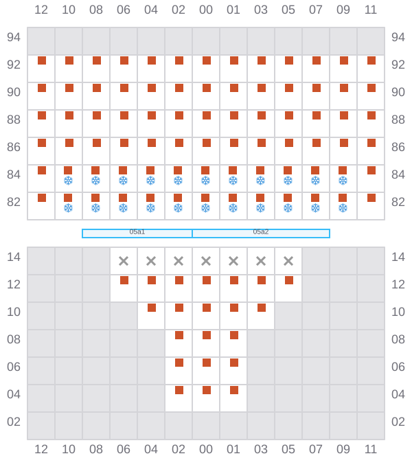 Bay 007 view and slots of DEBUSSY