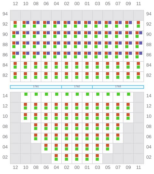 Bay 017 view and slots of DEBUSSY