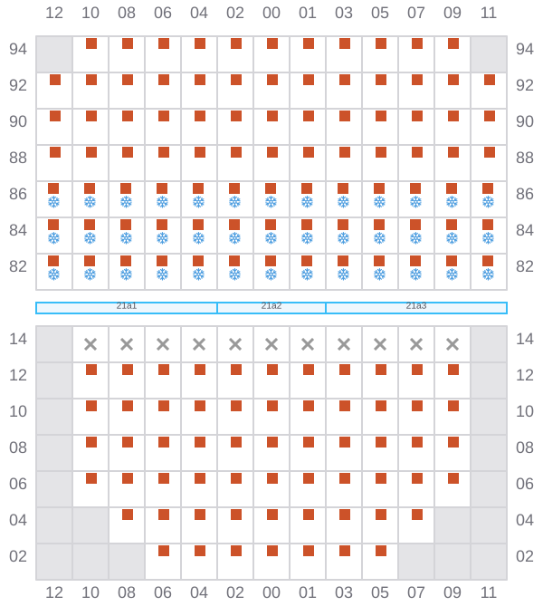 Bay 023 view and slots of DEBUSSY
