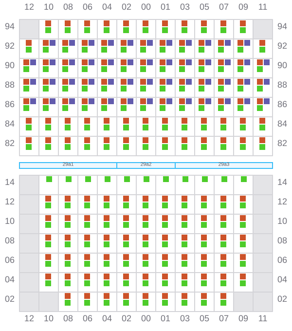 Bay 029 view and slots of DEBUSSY