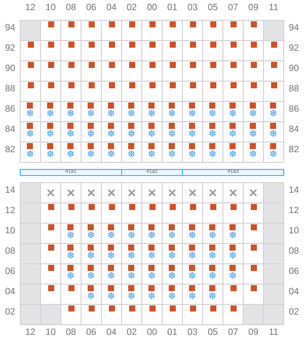 Bay 043 view and slots of DEBUSSY