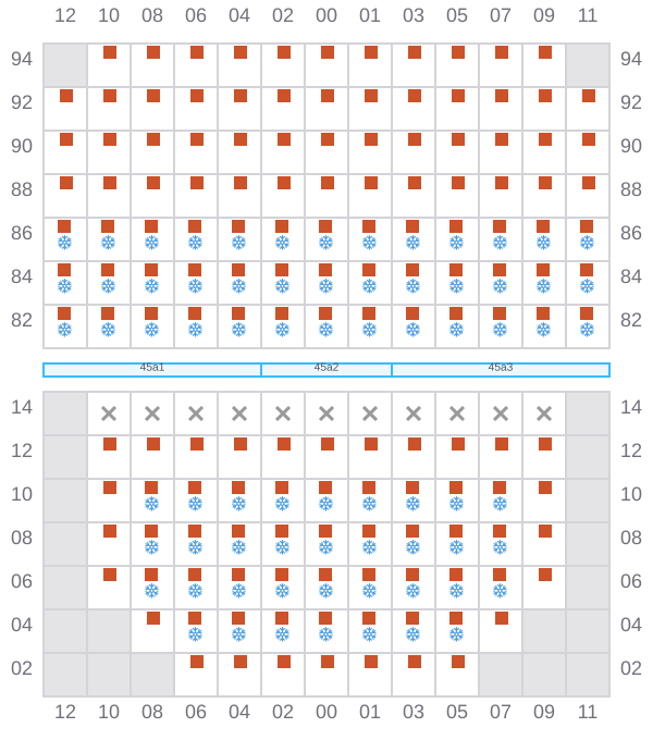 Bay 047 view and slots of DEBUSSY